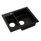 Recenzja zlewozmywaka Mojito 8 — 2‑komorowy czarno‑złoty 60×50 cm