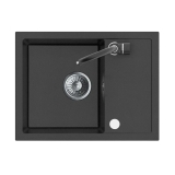 Recenzja Zlewozmywaka Piko 1-kom. 58×44 cm — czarny z ociekaczem, baterią i syfonem