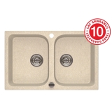 Test i opinia: Zlewozmywak Porto 2-kom. beżowy 76×48 cm — czy warto?