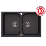 Zlewozmywak Porto 2-komorowy 76×48 cm (czarny) — recenzja i opinia